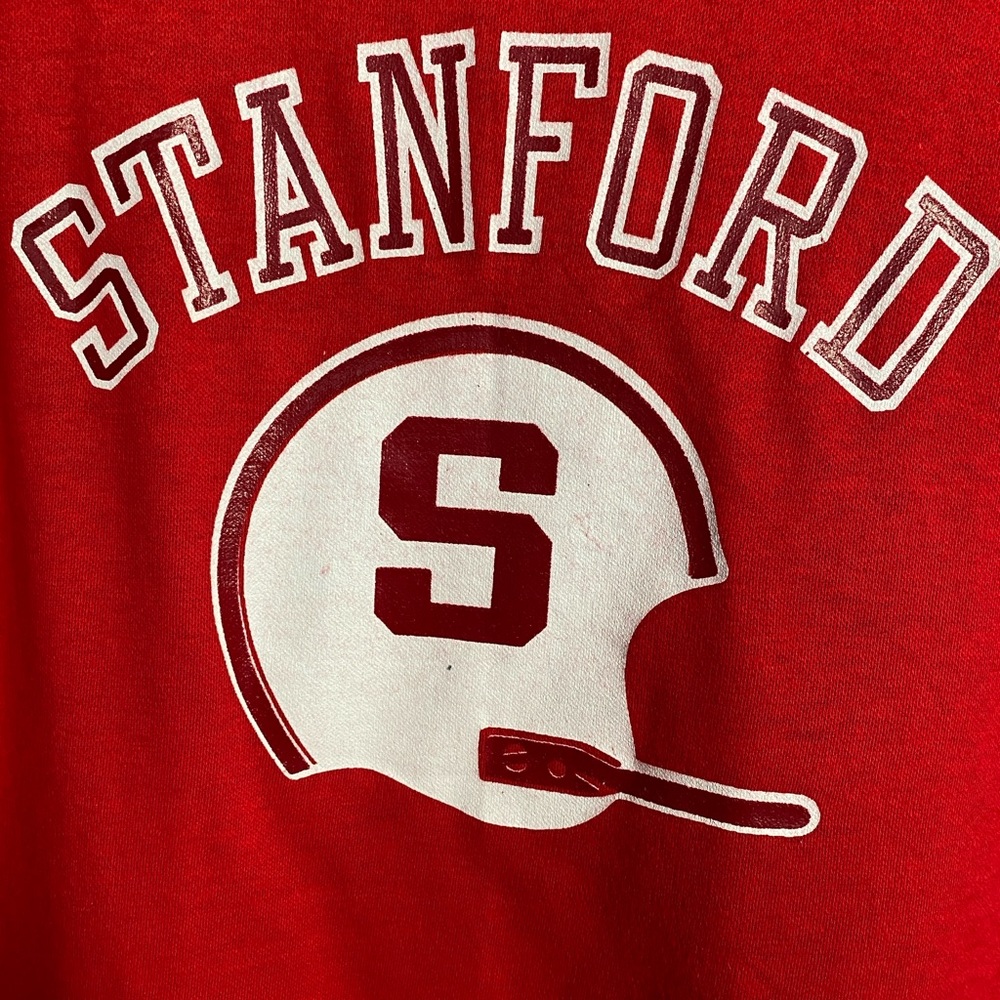 Vintage Retro Artex STANFORD Football Jersey Tshirt 3/4 sleeve 60s 70s throwback - Picture 3 of 11